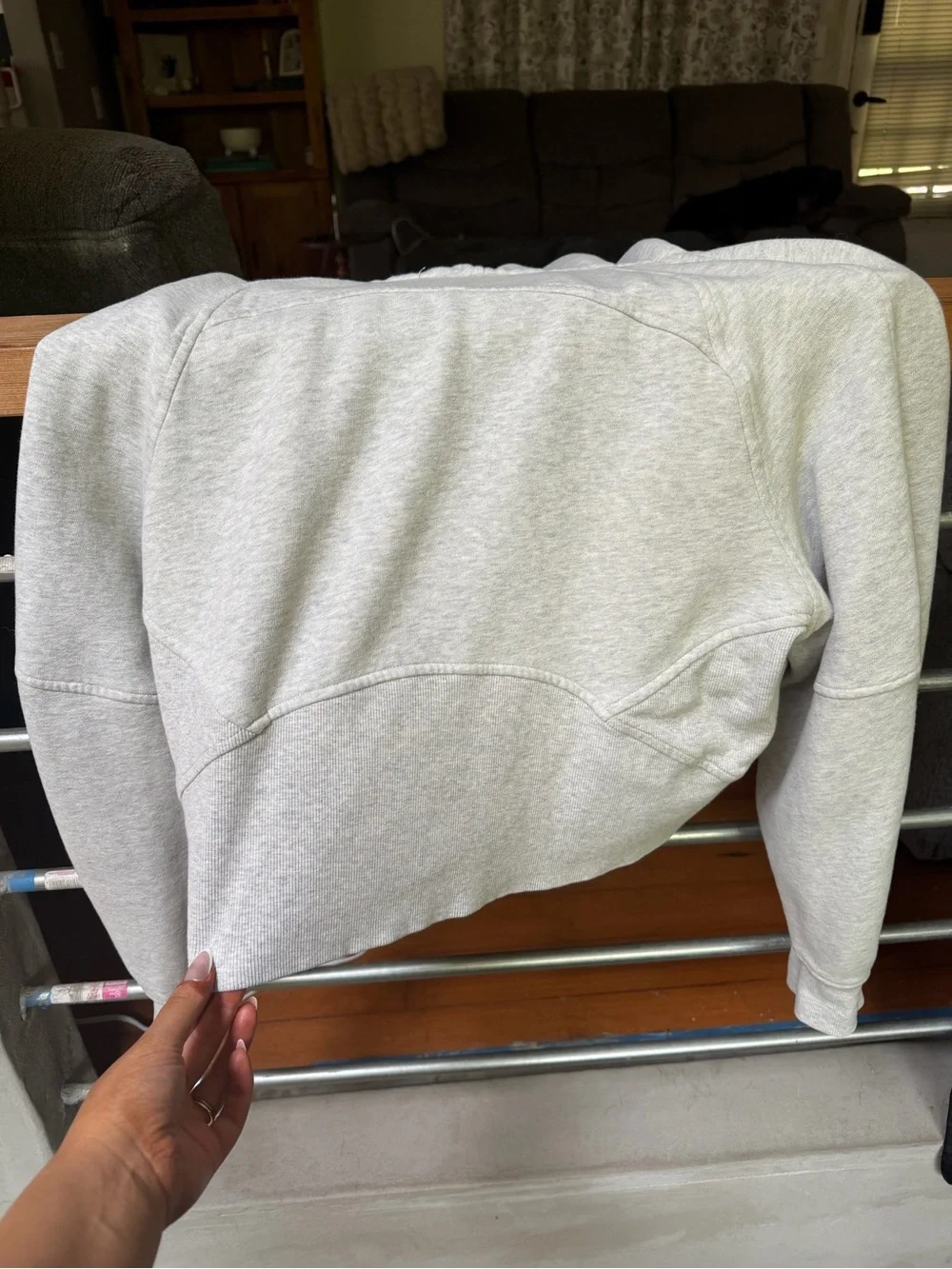 Lululemon Gray Half-Zip Hooded Scuba